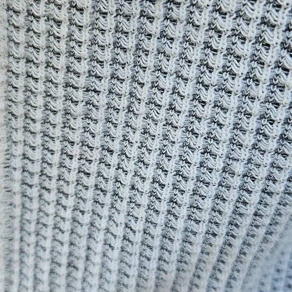 SOL LOS ANGELES, Gray Cold Shoulder Waffle Knit Cotton Blend Dress XXS - Picture 7 of 8